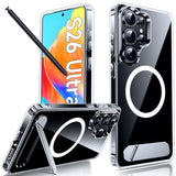 LeYi for S26-Ultra Case with Stand: Samsung Galaxy S 26 Ultra Phone for Magsafe Clear Funda para s26ultra Magnetic Cover Kickstand Slim 26Ultra Women Men Military Grade Galaxys26 Cases, Transparent Visit the LeYi Store