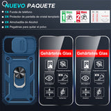 LeYi for iPhone 14 Plus Phone Case: iPhone 14 Plus Case with 2 Tempered Glass Screen Protector, Slide Camera Cover, Ring Stand Holder, Heavy Duty Shockproof para i Phone 14 Plus Cover for Women Girl