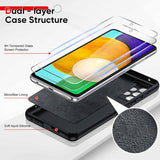 LeYi for Samsung Galaxy A52 Phone Cases, Galaxy A52 5G Cover with Tempered Glass Screen Protectors, Soft Silicone Ultra Slim Shockproof Cover with Anti-Scratch Microfiber Lining A 52 Case