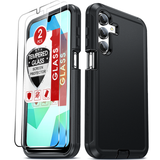 LeYi for Samsung-Galaxy-A16-5G Case with Screen Protector X2, Samsung Galaxy A16 5G Case 3 in 1 Rugged Shockproof Android Cover Funda A16 5G