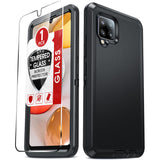 LeYi for Samsung-Galaxy-A42-5G Case with Screen Protector X1, SAM A42 5G Case 3 in 1 Rugged Shockproof Android Cover Funda A42 5G