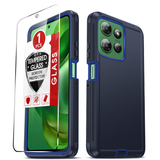 LeYi for Moto-Power-5G-2025 Case with Screen Protector X1, Moto Power 5G 2025 Case 3 in 1 Rugged Shockproof Android Cover Funda Power 5G 2025