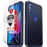 LeYi for Moto-G-Play-2023 Case with Screen Protector X2, Moto G Play 2023 Case 3 in 1 Rugged Shockproof Android Cover Funda para G Play2023