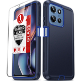 LeYi for Moto-G-5G-2025 Case with Screen Protector X1, Moto G 5G 2025 Case 3 in 1 Rugged Shockproof Android Cover Funda para Moto G2025