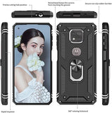 LeYi for Motorola Moto G Power 2021 Case, Motorola G Power 2021 Phone Case with Glass Screen Protector Replacement, Military-Grade Shockproof Magnetic Ring Stand Cell Android Case Cover