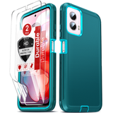 LeYi for Moto-G-Power-2021 Case with Screen Protector X2, Moto G Power 2021 Case 3 in 1 Rugged Shockproof Android Cover Funda para GPower 2021