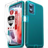 LeYi for Moto-G-Play-4G-2024 Case with Screen Protector X2, Moto G Play 4G 2024 Case 3 in 1 Rugged Shockproof Android Cover Funda para Moto GPlay 4G 2024