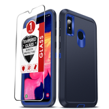 LeYi for Samsung-Galaxy-A10E Case with Screen Protector X1, Samsung Galaxy A10E Case 3 in 1 Rugged Shockproof Android Cover Funda A10E