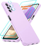 LeYi for Galaxy A32 5G Phone Cases, Samsung A32 Phone Cover with Tempered Glass Screen Protectors, Soft Silicone Ultra Slim Shockproof Cover with Anti-Scratch Microfiber Lining Galaxy A32 Case