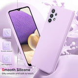 LeYi for Galaxy A32 5G Phone Cases, Samsung A32 Phone Cover with Tempered Glass Screen Protectors, Soft Silicone Ultra Slim Shockproof Cover with Anti-Scratch Microfiber Lining Galaxy A32 Case