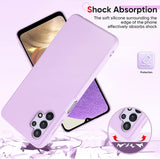 LeYi for Galaxy A32 5G Phone Cases, Samsung A32 Phone Cover with Tempered Glass Screen Protectors, Soft Silicone Ultra Slim Shockproof Cover with Anti-Scratch Microfiber Lining Galaxy A32 Case