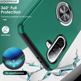 LeYi for Samsung Galaxy A36 5G Case with Glass Screen Protector and Lens Protector, Shockproof Heavy Duty Protective Slim Fit Samsung Galaxy A36 5G Cell Phone Case Cover with Rotatable Ring Holder Magnetic Kickstand for Women