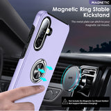 LeYi for Samsung Galaxy A36 5G Case with Glass Screen Protector and Lens Protector, Shockproof Heavy Duty Protective Slim Fit Samsung Galaxy A36 5G Cell Phone Case Cover with Rotatable Ring Holder Magnetic Kickstand for Women