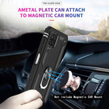 LeYi for Samsung Galaxy A12 Phone Case, Samsung A12 Phone Case with Glass Screen Protector Replacement, Military-Grade Shockproof Magnetic Ring Stand Cell Android Case Cover