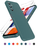 LeYi for Galaxy A14 5G Phone Cases, Samsung A14 5G Phone Cover with Tempered Glass Screen Protectors, Soft Silicone Ultra Slim Shockproof Cover with Anti-Scratch Microfiber Lining A 14 Case