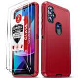 LeYi for Moto-G-Play-2023 Case with Screen Protector X2, Moto G Play 2023 Case 3 in 1 Rugged Shockproof Android Cover Funda para G Play2023