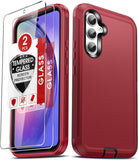 LeYi for Samsung-Galaxy-A54-5G Case with Screen Protector X2, Samsung Galaxy A54 5G Case 3 in 1 Rugged Shockproof Android Cover Funda A54 5G