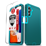 LeYi for Samsung-Galaxy-A14-5G Case with Screen Protector X1, Samsung Galaxy A14 5G Case 3 in 1 Rugged Shockproof Android Cover Funda A14 5G