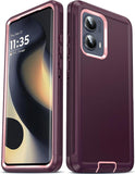 LeYi for Moto-Edge-2024 Case, Moto Edge 2024 Case 3 in 1 Rugged Shockproof Android Cover Funda para Moto Edge2024