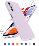 LeYi for Galaxy A14 5G Phone Cases, Samsung A14 5G Phone Cover with Tempered Glass Screen Protectors, Soft Silicone Ultra Slim Shockproof Cover with Anti-Scratch Microfiber Lining A 14 Case