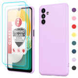 LeYi for Galaxy A13 5G Phone Cases, Samsung A13 5G Cover with Tempered Glass Screen Protectors, Soft Silicone Ultra Slim Shockproof Cover with Anti-Scratch Microfiber Lining Galaxy A 13 Case