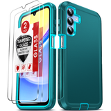 LeYi for Samsung-Galaxy-A15-5G Case with Screen Protector X2, Samsung Galaxy A15 5G Case 3 in 1 Rugged Shockproof Android Cover Funda A15 5G