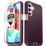 LeYi for Samsung-Galaxy-A16-5G Case with Screen Protector X2, Samsung Galaxy A16 5G Case 3 in 1 Rugged Shockproof Android Cover Funda A16 5G