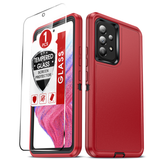 LeYi for Samsung-Galaxy-A53-5G with Screen Protector X1, Samsung Galaxy A53 5G Case 3 in 1 Rugged Shockproof Android Cover Funda SamA53 5G