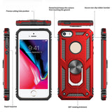 LeYi for iPhone SE 2020 Phone Case, iPhone SE 2020 Phone Case with Glass Screen Protector Replacement, Military-Grade Shockproof Magnetic Ring Stand Cell Android Case Cover