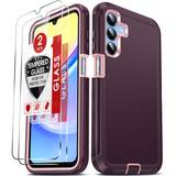 LeYi for Samsung-Galaxy-A15-5G Case with Screen Protector X2, Samsung Galaxy A15 5G Case 3 in 1 Rugged Shockproof Android Cover Funda A15 5G