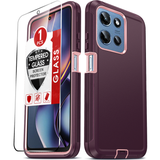 LeYi for Moto-G-5G-2025 Case with Screen Protector X1, Moto G 5G 2025 Case 3 in 1 Rugged Shockproof Android Cover Funda para Moto G2025