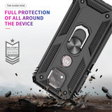 LeYi for Motorola Moto G Power 2021 Case, Motorola G Power 2021 Phone Case with Glass Screen Protector Replacement, Military-Grade Shockproof Magnetic Ring Stand Cell Android Case Cover