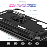 LeYi for Samsung Galaxy A14 4G 5G Case with Glass Screen Protector Replacement, Military-Grade Shockproof Magnetic Ring Stand Cell Android Case Cover
