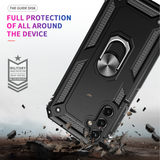 LeYi for Samsung Galaxy A14 4G 5G Case with Glass Screen Protector Replacement, Military-Grade Shockproof Magnetic Ring Stand Cell Android Case Cover