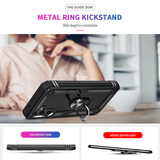 LeYi for Samsung Galaxy A14 4G 5G Case with Glass Screen Protector Replacement, Military-Grade Shockproof Magnetic Ring Stand Cell Android Case Cover