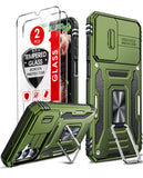 LeYi for Samsung Galaxy A14-5G Phone Case: Screen Protector 2PCS, Military-Grade with Magnetic Stand Cell Cover