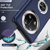 LeYi for Honor Magic7 Lite-5G Case with Lens Protector, Shockproof Heavy Duty Protective Slim Fit Honor Magic7 Lite 5G Cell Phone Case Cover with Rotatable Ring Holder Magnetic Kickstand for Women