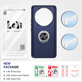 LeYi for Honor Magic7 Lite-5G Case with Lens Protector, Shockproof Heavy Duty Protective Slim Fit Honor Magic7 Lite 5G Cell Phone Case Cover with Rotatable Ring Holder Magnetic Kickstand for Women