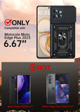 LeYi for Motorola Edge-Plus-2023-Case: Moto-Edge-Plus-2023-Case with Slide Camera Cover and Screen Protector, Heavy Duty Armor Cell Mobile Phone Cover