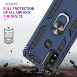 LeYi for Motorola Moto G Play 2023 Case, Motorola G Play 2023 Phone Case with Glass Screen Protector Replacement, Military-Grade Shockproof Magnetic Ring Stand Cell Android Case Cover