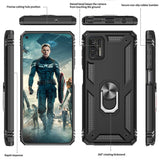 LeYi for Motorola Moto G Stylus 4G 2021 Case, Motorola G Stylus 4G 2021 Phone Case with Glass Screen Protector Replacement, Military-Grade Shockproof Magnetic Ring Stand Cell Android Case Cover
