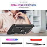 LeYi for Motorola Moto G Stylus 4G 2021 Case, Motorola G Stylus 4G 2021 Phone Case with Glass Screen Protector Replacement, Military-Grade Shockproof Magnetic Ring Stand Cell Android Case Cover