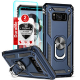 LeYi for Samsung Galaxy S8 Plus Phone Case, Samsung S8 Plus Phone Case with Screen Protector Replacement, Military-Grade Shockproof Magnetic Ring Stand Cell Android Case Cover