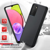 LeYi for Galaxy A03S Cases, Samsung Galaxy A03S with Tempered Glass Screen Protectors, Soft Silicone Ultra Slim Shockproof Cover with Anti-Scratch Microfiber Lining A03S Case