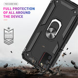 LeYi for Samsung Galaxy A03S Phone Case, Samsung A03S Phone Case with Glass Screen Protector Replacement, Military-Grade Shockproof Magnetic Ring Stand Cell Android Case Cover