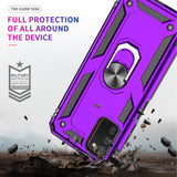 LeYi for Samsung Galaxy A03S Phone Case, Samsung A03S Phone Case with Glass Screen Protector Replacement, Military-Grade Shockproof Magnetic Ring Stand Cell Android Case Cover