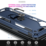 LeYi for Samsung Galaxy A05 Phone Case, Samsung A05 Phone Case with Glass Screen Protector Replacement, Military-Grade Shockproof Magnetic Ring Stand Cell Android Case Cover