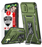 LeYi for Samsung Galaxy A05 Phone Case: with 2X Tempered Glass Screen Protector, Heavy Duty Shockproof Slide Camera Cover