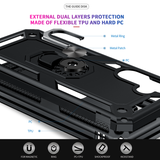LeYi for Samsung Galaxy A05s Phone Case with 2 Glass Screen Protector Replacement, Military-Grade Shockproof Magnetic Ring Stand Cell Android Case Cover