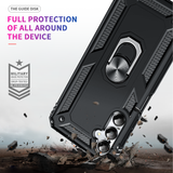 LeYi for Samsung Galaxy A05s Phone Case with 2 Glass Screen Protector Replacement, Military-Grade Shockproof Magnetic Ring Stand Cell Android Case Cover